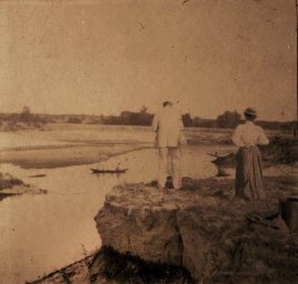 Полтава. Диканька. Фото №28. 1910 г. На утесе над Ворсклой.