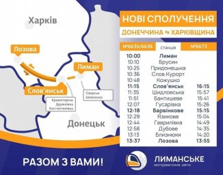 Свежее расписание электричек по Донецкой области