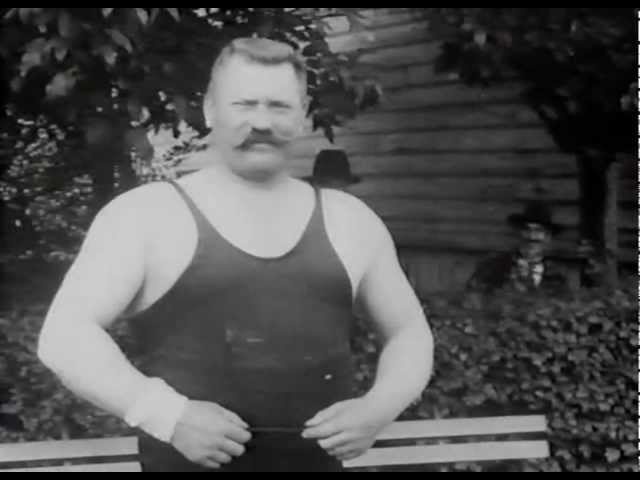 Иван Поддубный в кинохронике 1912 года