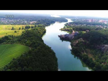Житомир с высоты - Лето-3. Тетерев, мост, плотина,(Zhytomyr - Summer Teterev-3) 4К Ultra HD - Видео