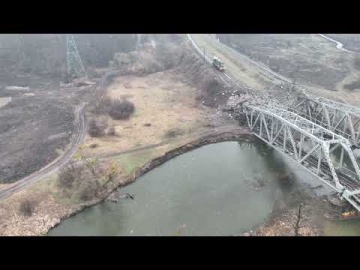 Железнодорожный мост Ирпень часть 1 03.04.2022 Аэрооблет