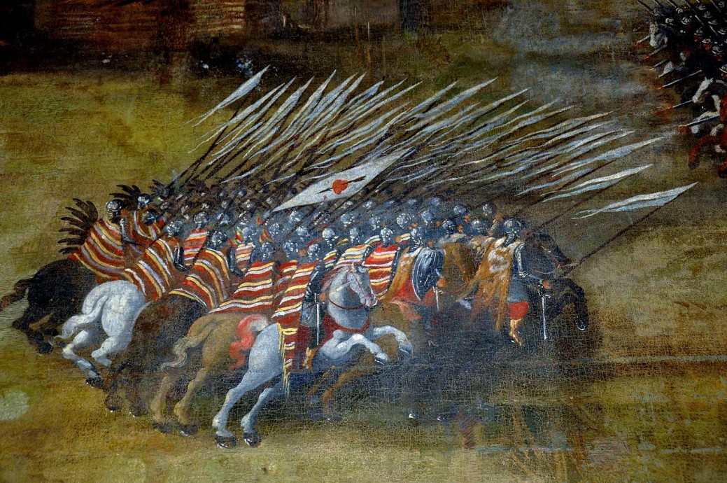 Картина «Битва под Клушино» (фрагмент: атака гусар коронного войска)