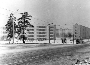 Киев. Жилмасив. Район метро Черниговская, декабрь 1970 года
