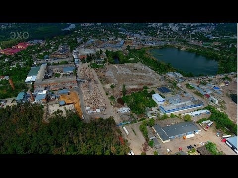 Житомир с высоты - район Картонного комбината. 4К Ultra HD-Video