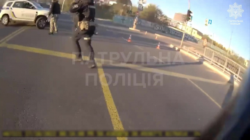 В Киеве полицейские подстрелили дрон-камикадзе